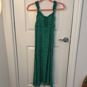 Green Polka Dot Maxi Dress